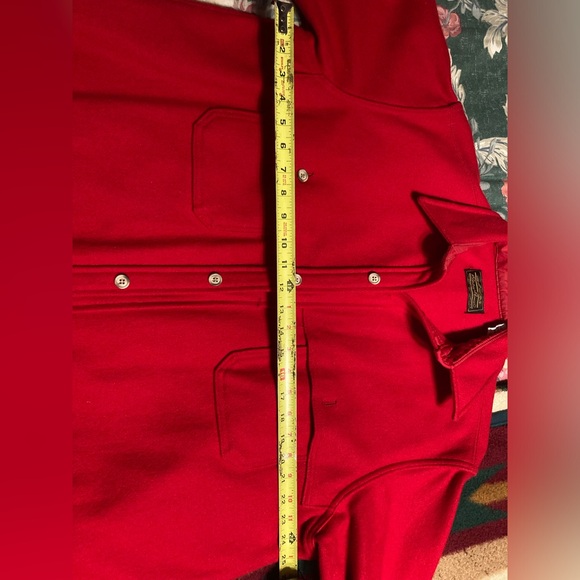 Vintage Eddie Bauer Men’s 100% Wool Winter Shirt, Red/Large - Picture 7 of 10